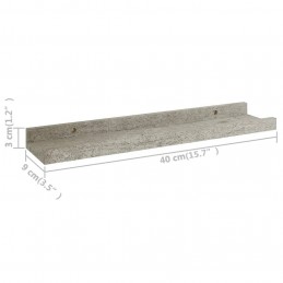 Acquista Mensole da Parete 2 pz Grigio Cemento 40x9x3 cm con riferimento GHV-326699 della ditta GARDENHOME
