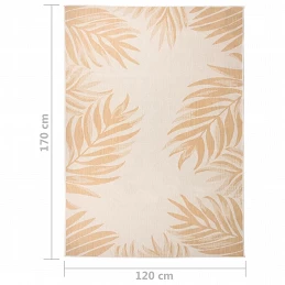 Acquista Tappeto da Esterni a Tessitura Piatta 120x170cm Motivo a Foglie con riferimento GHV-340858 della ditta GARDENHOME