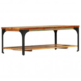 Acquista Tavolino da Caffè con Mensola 100x60x35 cm Massello di Recupero con riferimento GHV-247324 della ditta GARDENHOME