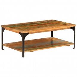 Acquista Tavolino da Caffè con Mensola 100x60x35 cm Massello di Recupero con riferimento GHV-247324 della ditta GARDENHOME