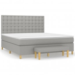 Acquista Giroletto a Molle con Materasso Grigio Chiaro180x200 cm Tessuto con riferimento GHV-3137493 della ditta GARDENHOME
