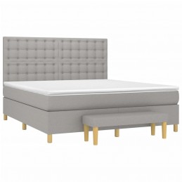 Acquista Giroletto a Molle con Materasso Grigio Chiaro180x200 cm Tessuto con riferimento GHV-3137493 della ditta GARDENHOME