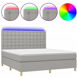 Acquista Letto a Molle Materasso e LED Grigio Chiaro 180x200 cm Tessuto con riferimento GHV-3135773 della ditta GARDENHOME