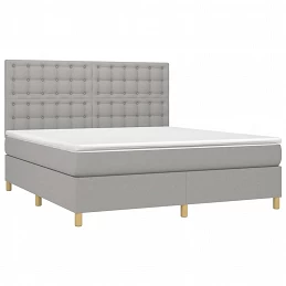 Acquista Letto a Molle Materasso e LED Grigio Chiaro 180x200 cm Tessuto con riferimento GHV-3135773 della ditta GARDENHOME