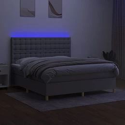 Acquista Letto a Molle Materasso e LED Grigio Chiaro 180x200 cm Tessuto con riferimento GHV-3135773 della ditta GARDENHOME