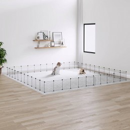 Acquista Gabbia per Animali 44 Pannelli con Porta Nera 35x35 cm Acciaio con riferimento GHV-3114022 della ditta GARDENHOME