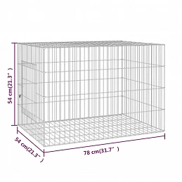 Acquista Conigliera 78x54x54 cm Ferro Zincato con riferimento GHV-171567 della ditta GARDENHOME
