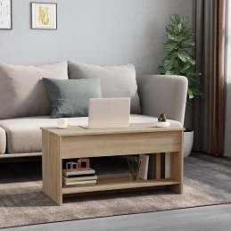 Acquista Tavolino Salotto Rovere Sonoma 102x50x52,5 cm Legno Multistrato con riferimento GHV-809650 della ditta GARDENHOME