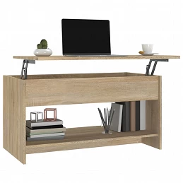 Acquista Tavolino Salotto Rovere Sonoma 102x50x52,5 cm Legno Multistrato con riferimento GHV-809650 della ditta GARDENHOME