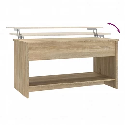 Acquista Tavolino Salotto Rovere Sonoma 102x50x52,5 cm Legno Multistrato con riferimento GHV-809650 della ditta GARDENHOME