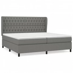 Acquista Giroletto a Molle con Materasso Grigio Scuro 200x200 cm Tessuto con riferimento GHV-3128230 della ditta GARDENHOME