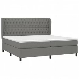 Acquista Giroletto a Molle con Materasso Grigio Scuro 200x200 cm Tessuto con riferimento GHV-3128230 della ditta GARDENHOME