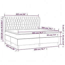 Acquista Giroletto a Molle con Materasso Grigio Scuro 200x200 cm Tessuto con riferimento GHV-3128230 della ditta GARDENHOME
