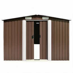 Acquista Capanno da Giardino 257x298x178 cm in Metallo Marrone con riferimento GHV-143343 della ditta GARDENHOME