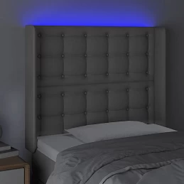 Acquista Testiera a LED Grigio 93x16x118/128 cm in Similpelle con riferimento GHV-3124130 della ditta GARDENHOME