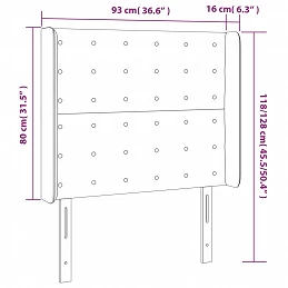 Acquista Testiera a LED Grigio 93x16x118/128 cm in Similpelle con riferimento GHV-3124130 della ditta GARDENHOME