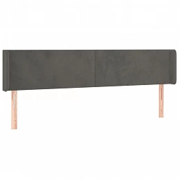 Acquista Testiera ad Orecchio Grigio Scuro 203x16x78/88 cm in Velluto con riferimento GHV-3118555 della ditta GARDENHOME