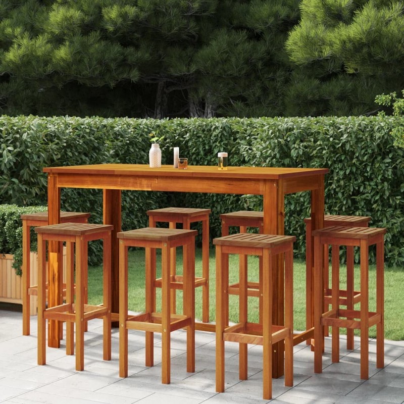Acquista Sgabelli da Bar 8 pz in Legno Massello di Acacia con riferimento GHV-3115991 della ditta GARDENHOME