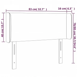 Acquista Testiera a LED Grigio Scuro 83x16x78/88 cm in Velluto con riferimento GHV-3122987 della ditta GARDENHOME