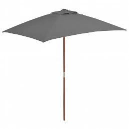 Acquista Ombrellone da Esterni con Palo in Legno 150x200 cm Antracite con riferimento GHV-44535 della ditta GARDENHOME