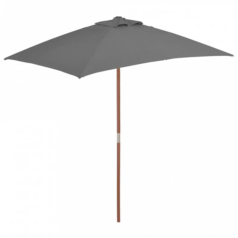 Acquista Ombrellone da Esterni con Palo in Legno 150x200 cm Antracite con riferimento GHV-44535 della ditta GARDENHOME