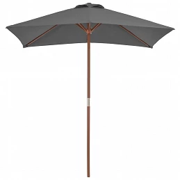 Acquista Ombrellone da Esterni con Palo in Legno 150x200 cm Antracite con riferimento GHV-44535 della ditta GARDENHOME