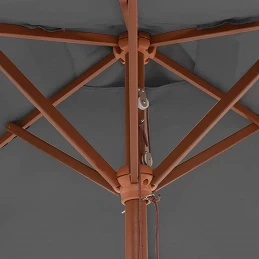 Acquista Ombrellone da Esterni con Palo in Legno 150x200 cm Antracite con riferimento GHV-44535 della ditta GARDENHOME