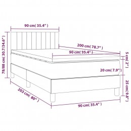 Acquista Letto a Molle con Materasso e LED Verde Scuro 90x200cm Velluto con riferimento GHV-3134504 della ditta GARDENHOME