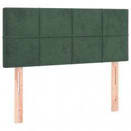 Acquista Letto a Molle con Materasso e LED Verde Scuro 90x200cm Velluto con riferimento GHV-3134384 della ditta GARDENHOME