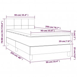 Acquista Letto a Molle con Materasso e LED Verde Scuro 90x200cm Velluto con riferimento GHV-3134384 della ditta GARDENHOME