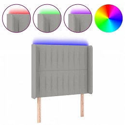 Acquista Testiera a LED Grigio Chiaro 103x16x118/128 cm in Tessuto con riferimento GHV-3124276 della ditta GARDENHOME