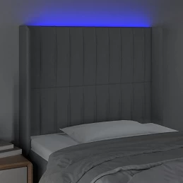 Acquista Testiera a LED Grigio Chiaro 103x16x118/128 cm in Tessuto con riferimento GHV-3124276 della ditta GARDENHOME