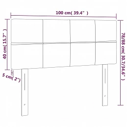 Acquista Testiera Nera 100x5x78/88 cm in Tessuto con riferimento GHV-346034 della ditta GARDENHOME