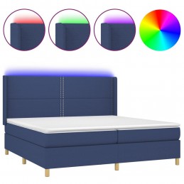 Acquista Letto a Molle Materasso e LED Blu 200x200cm in Tessuto con riferimento GHV-3138827 della ditta GARDENHOME
