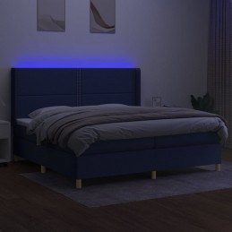 Acquista Letto a Molle Materasso e LED Blu 200x200cm in Tessuto con riferimento GHV-3138827 della ditta GARDENHOME
