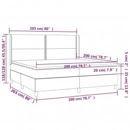 Acquista Letto a Molle Materasso e LED Blu 200x200cm in Tessuto con riferimento GHV-3138827 della ditta GARDENHOME