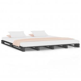 Acquista Letto a Pallet Grigio 150x200 cm Massello di Pino 5FT King Size con riferimento GHV-821399 della ditta GARDENHOME