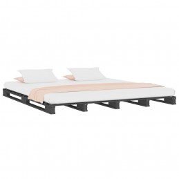 Acquista Letto a Pallet Grigio 150x200 cm Massello di Pino 5FT King Size con riferimento GHV-821399 della ditta GARDENHOME
