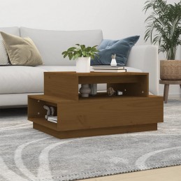 Acquista Tavolino da Salotto Miele 80x55x40,5 cm Legno Massello di Pino con riferimento GHV-814517 della ditta GARDENHOME