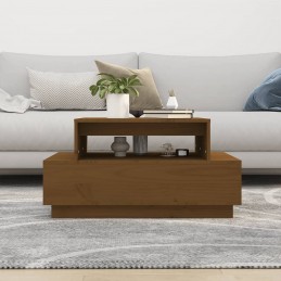 Acquista Tavolino da Salotto Miele 80x55x40,5 cm Legno Massello di Pino con riferimento GHV-814517 della ditta GARDENHOME