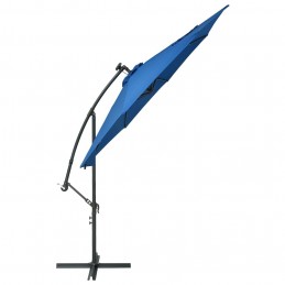 Acquista Ombrellone a Sbalzo con LED e Palo in Acciaio 300 cm Azzurro con riferimento GHV-47137 della ditta GARDENHOME