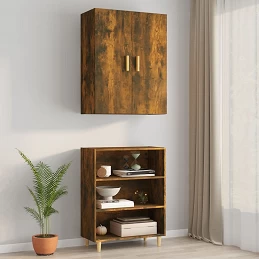 Acquista Armadietto Pensile a Parete Rovere Fumo 69,5x34x90 cm con riferimento GHV-817381 della ditta GARDENHOME