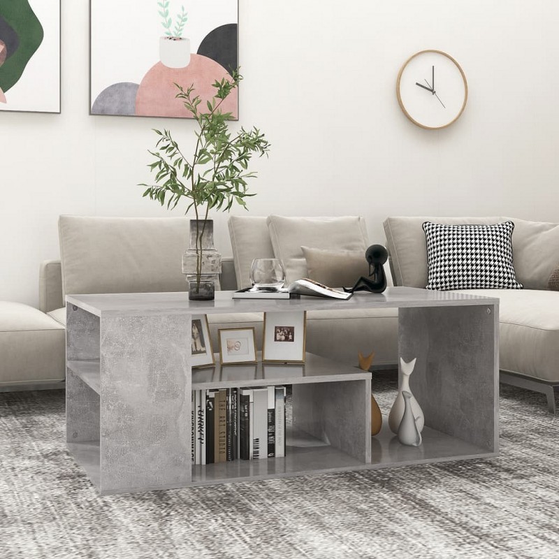 Acquista Tavolino da Caffè Grigio Cemento 100x50x40 cm in Truciolato con riferimento GHV-806925 della ditta GARDENHOME