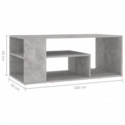 Acquista Tavolino da Caffè Grigio Cemento 100x50x40 cm in Truciolato con riferimento GHV-806925 della ditta GARDENHOME
