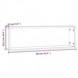 Acquista Mensole Parete Cubo 2 Rovere Fumo 80x15x26,5 Legno Multistrato con riferimento GHV-815915 della ditta GARDENHOME