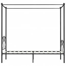 Acquista Letto a Baldacchino Grigio in Metallo 100x200 cm con riferimento GHV-284441 della ditta GARDENHOME