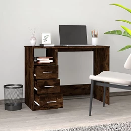 Acquista Scrivania Cassetti Rovere Fumo 102x50x76 cm Legno Multistrato con riferimento GHV-823037 della ditta GARDENHOME