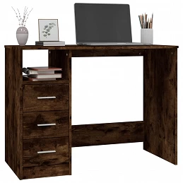 Acquista Scrivania Cassetti Rovere Fumo 102x50x76 cm Legno Multistrato con riferimento GHV-823037 della ditta GARDENHOME