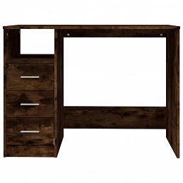 Acquista Scrivania Cassetti Rovere Fumo 102x50x76 cm Legno Multistrato con riferimento GHV-823037 della ditta GARDENHOME