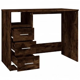 Acquista Scrivania Cassetti Rovere Fumo 102x50x76 cm Legno Multistrato con riferimento GHV-823037 della ditta GARDENHOME